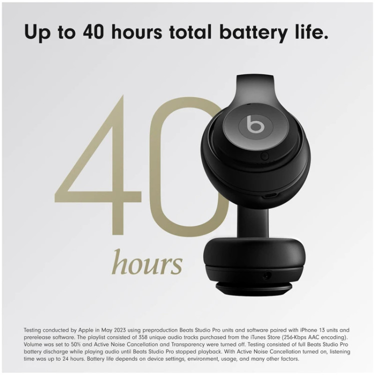 هدفون بیسیم Beats Studio Pro، روگوشی، مجهز به حذف نویز فعال