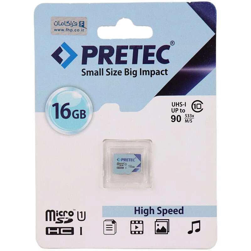 کارت حافظه microSD پرتک 16 گیگابایت مدل 533X U1 C10 سرعت 90MB/s