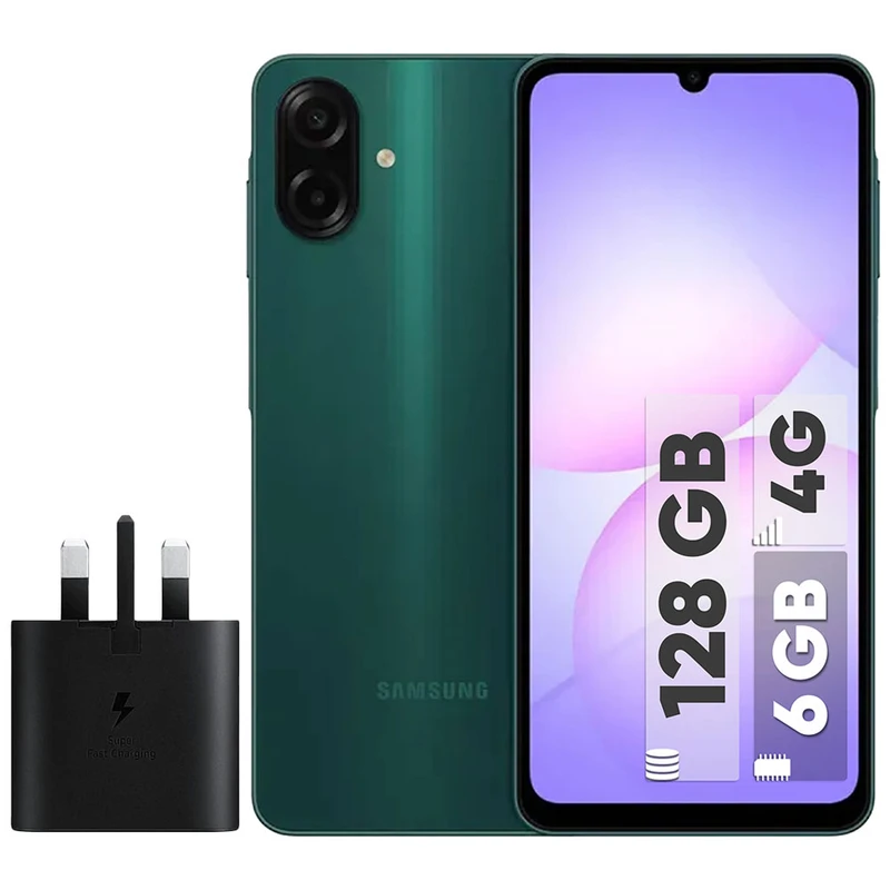 گوشی موبایل سامسونگ مدل Galaxy A07 دو سیم کارت ظرفیت 128گیگابایت و رم 6گیگابایت به همراه شارژر 25 وات سامسونگ